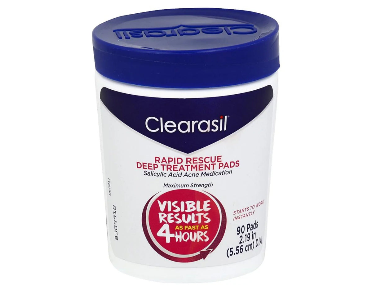 Rapid Treatment 4 Rescue Deep Count of 90 Pads, Pack Clearasil Cleansing