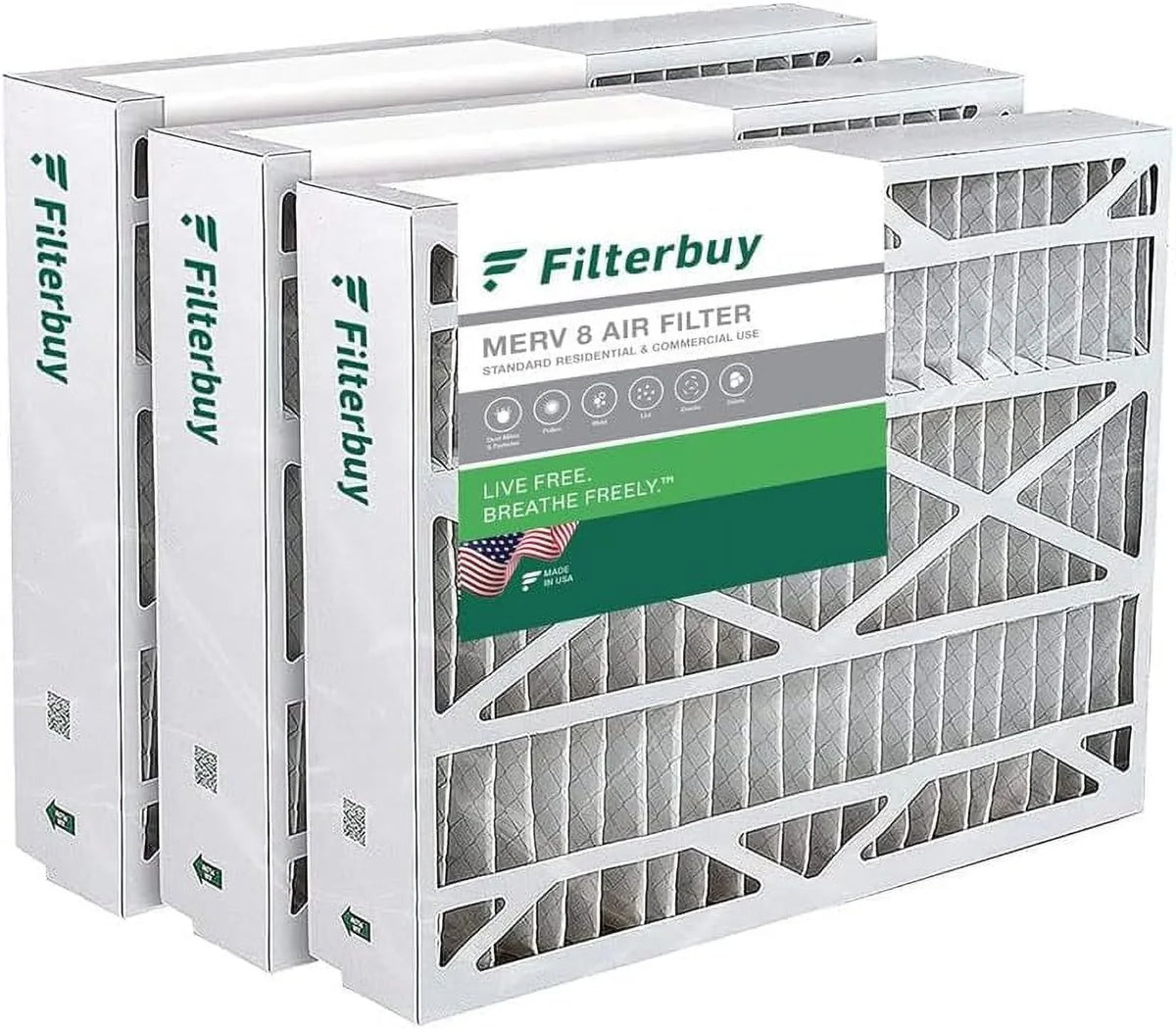 Aprilaire Filters Furnace Filterbuy AC Air 8 Pleated for 102/2120 HVAC 20x25.25x3.5 Space-Gard (3-Pack) MERV