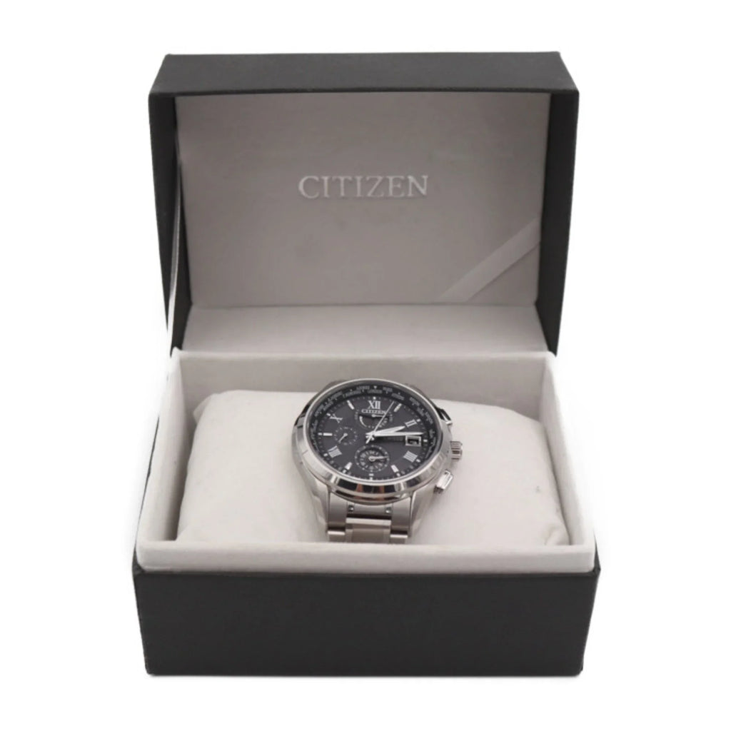 EXCEED Silver Titanium Radio Dial Citizen (Good) Eco Exceed Solar Pre-Owned H820-T023916 Drive CITIZEN Watch
