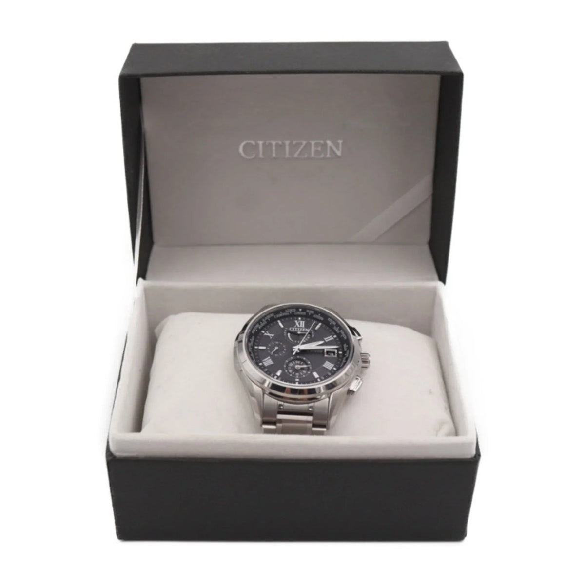 EXCEED Silver Titanium Radio Dial Citizen (Good) Eco Exceed Solar Pre-Owned H820-T023916 Drive CITIZEN Watch