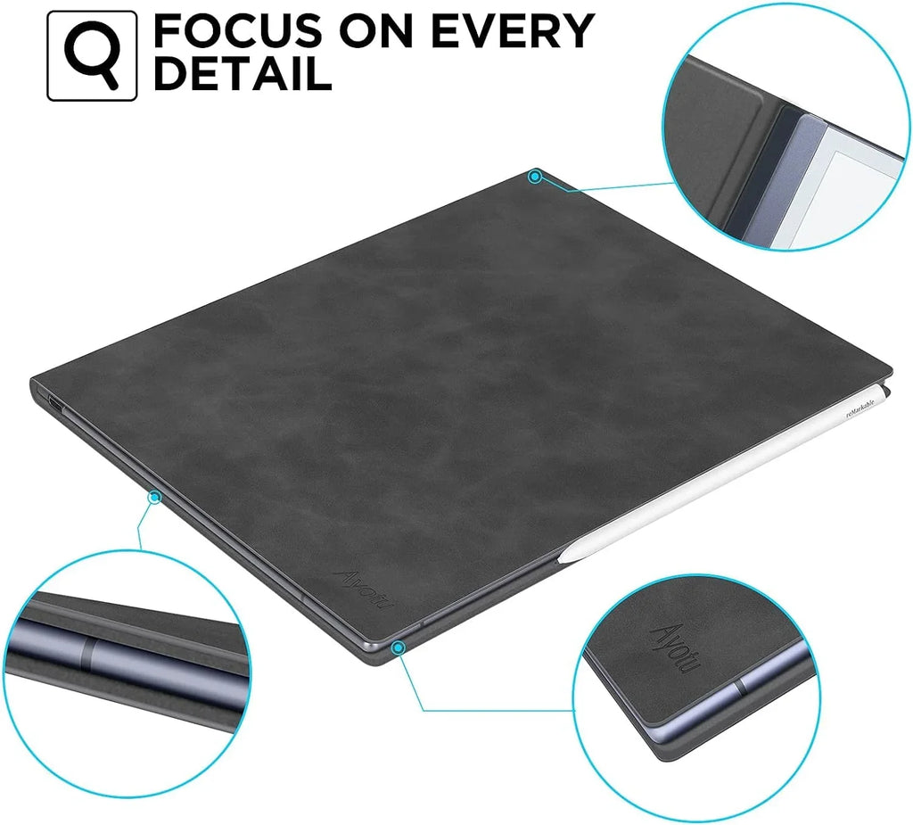 Released, Case Magnet, Ayotu Folio Premuin Tablet Paper PU Remarkable 2 2020 Design Bulit-in 10.3" for with Book