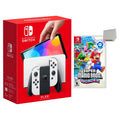 Super Joy‑Cons Bundle with Switch White Mario Bros and Wonder Nintendo OLED