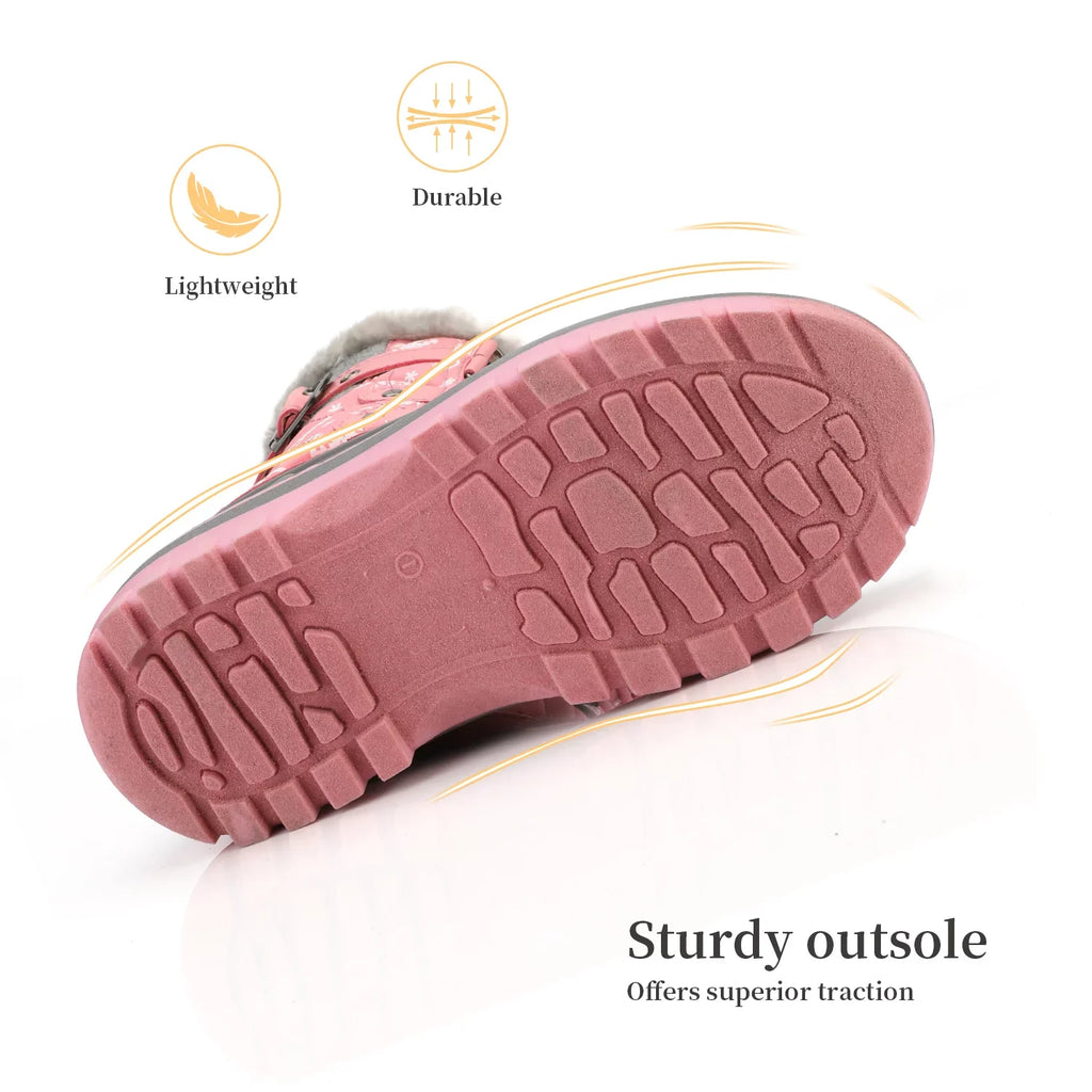 Shoes Pairs Dream Up Boots 12 Boots Boys Waterproof Lace Ankle Winter Size KRIVER-1 Snow PINK Girls Warm
