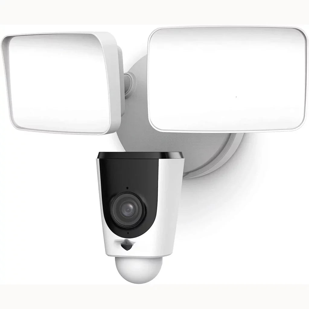Wireless Smart Camera, with Waterproof, Home Floodlight Outdoor Light, Alarm, IP65 Camera Cloud 1080P 114 & Storage, Built-in Flood MicroSD WiFi Siren View, Security