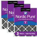 Pure Pleated Nordic 24x24x2 Pack Plus Furnace MERV 8 Carbon Filters Air 3