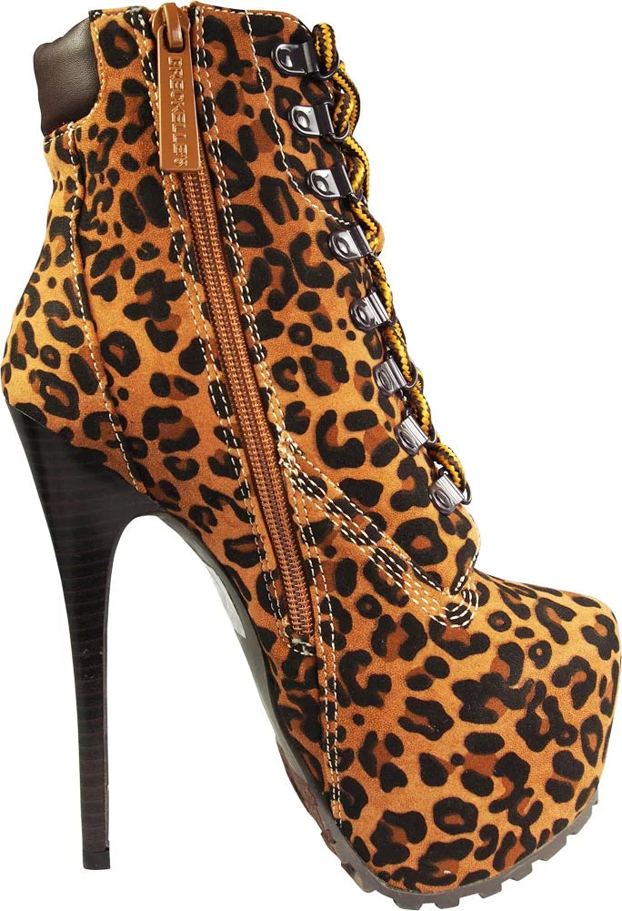 Breckelles Blazer-11 Women Leopard 39221-6.5B(M)US Boots