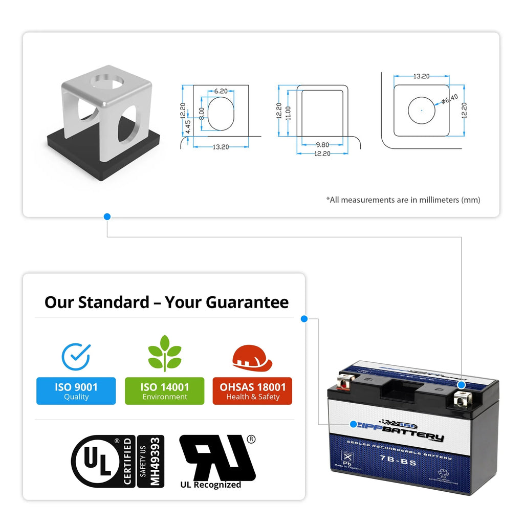 High Agm 2008 For Suzuki Motorcycle Drz400Sm Yt7B-Bs - Performance Battery
