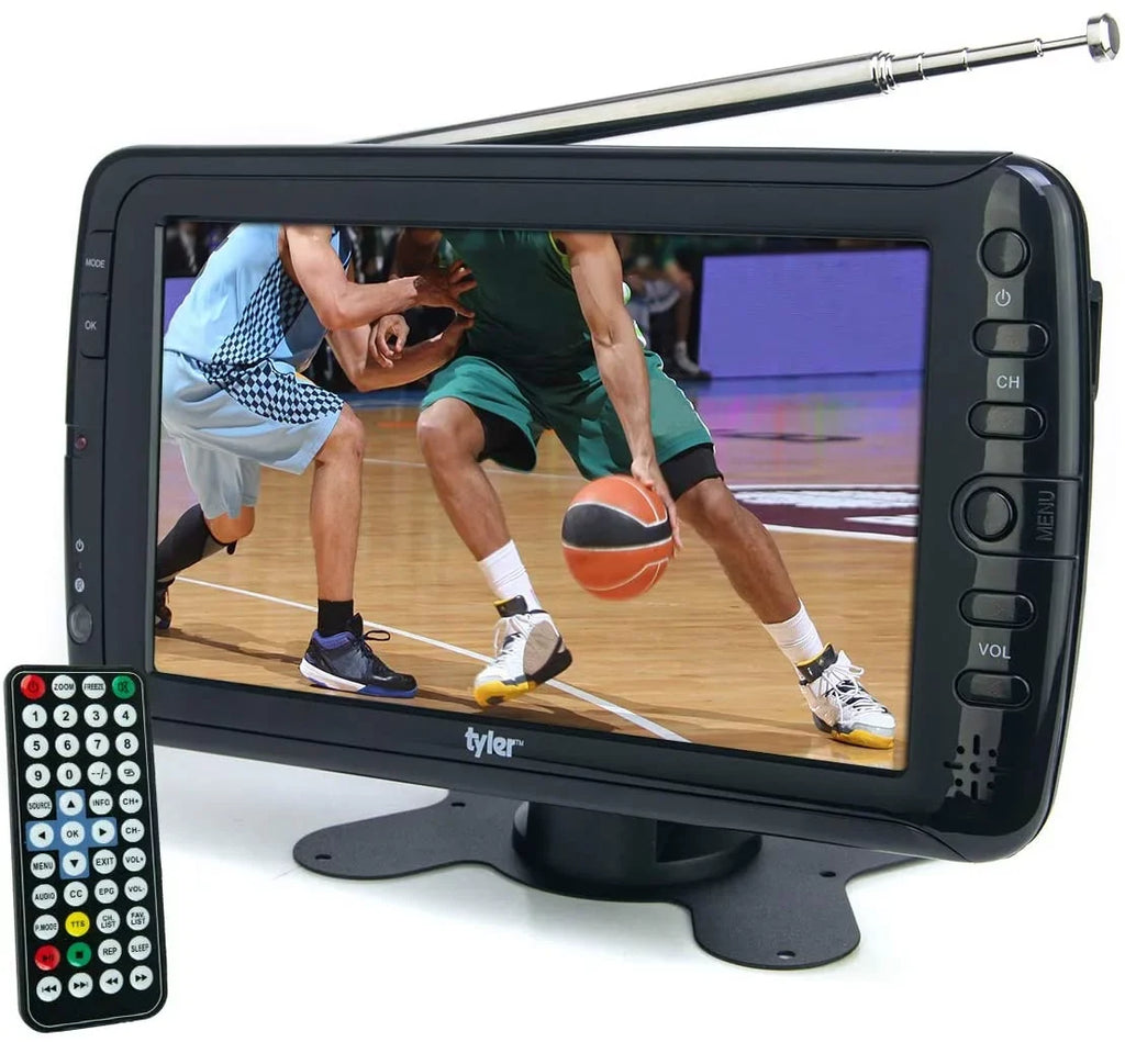 Stand Portable USB, Rechargeable Built Powered Control Battery Car Tyler In Capability Travel HD-TV, Monitor 7" TV Wireless Remote Input, Small Kids HDMI AC/DC, LCD For