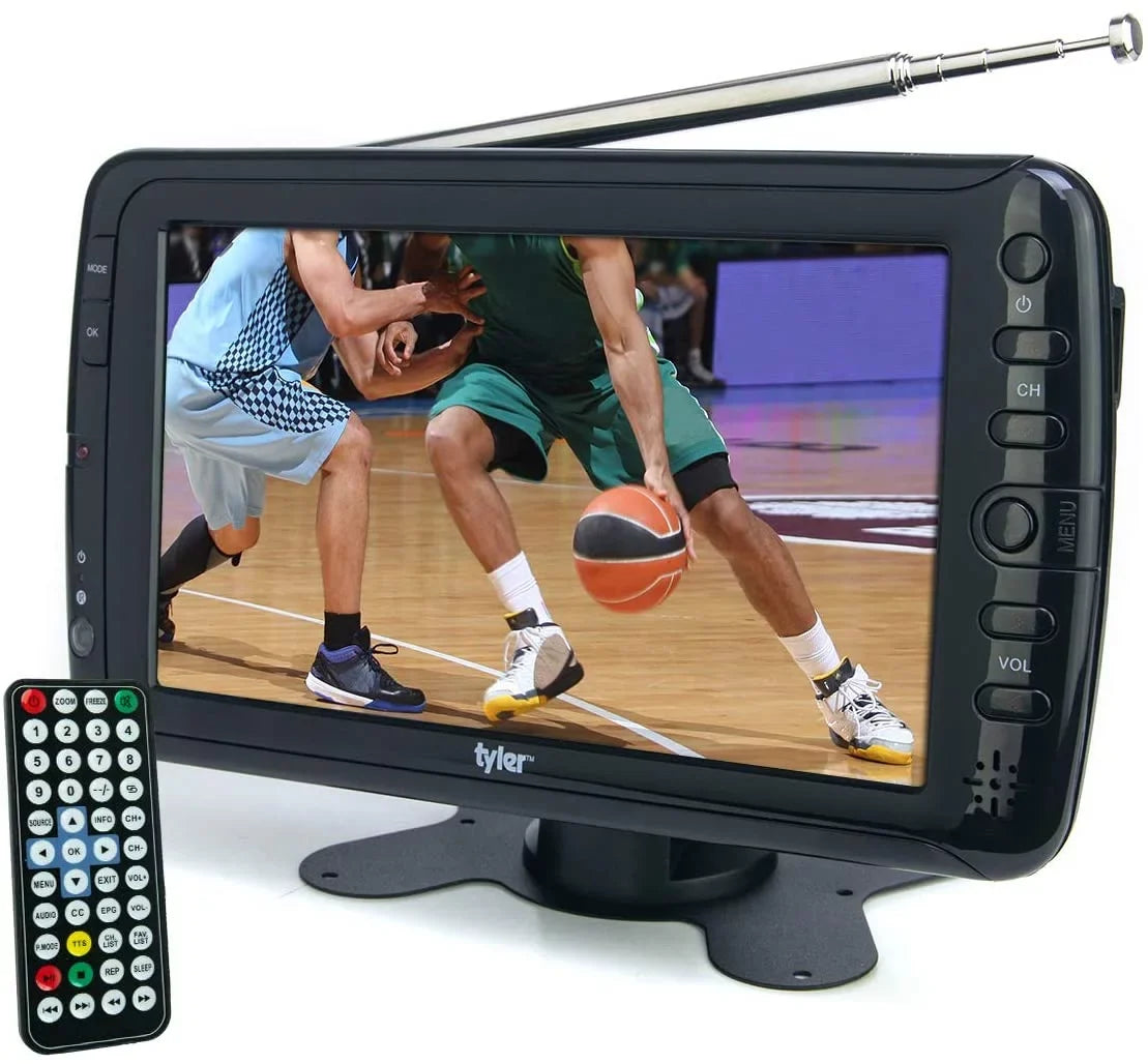 Stand Portable USB, Rechargeable Built Powered Control Battery Car Tyler In Capability Travel HD-TV, Monitor 7" TV Wireless Remote Input, Small Kids HDMI AC/DC, LCD For