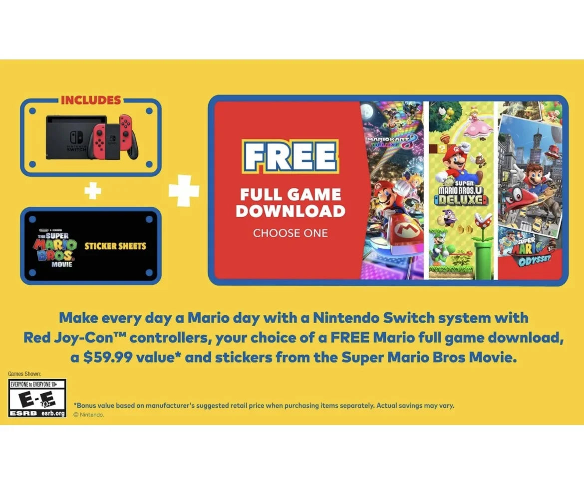 Three Switch Memory Edition Download - Joy-Con of + - Hope MicroSD 64GB Sonic Mario & Choose Games Superstars Red Switch Nintendo Mario Carrying Rabbids Spark card + Case Mario One + 40th + of
