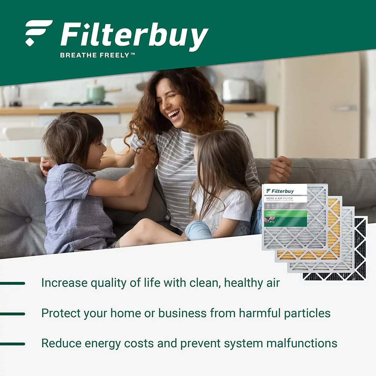 Furnace Ultravation AC Air MERV Pleated Air HVAC and Filters for Generalaire, 8 Bear, 20x25x5 Skuttle, Filterbuy (3-Pack) Trion