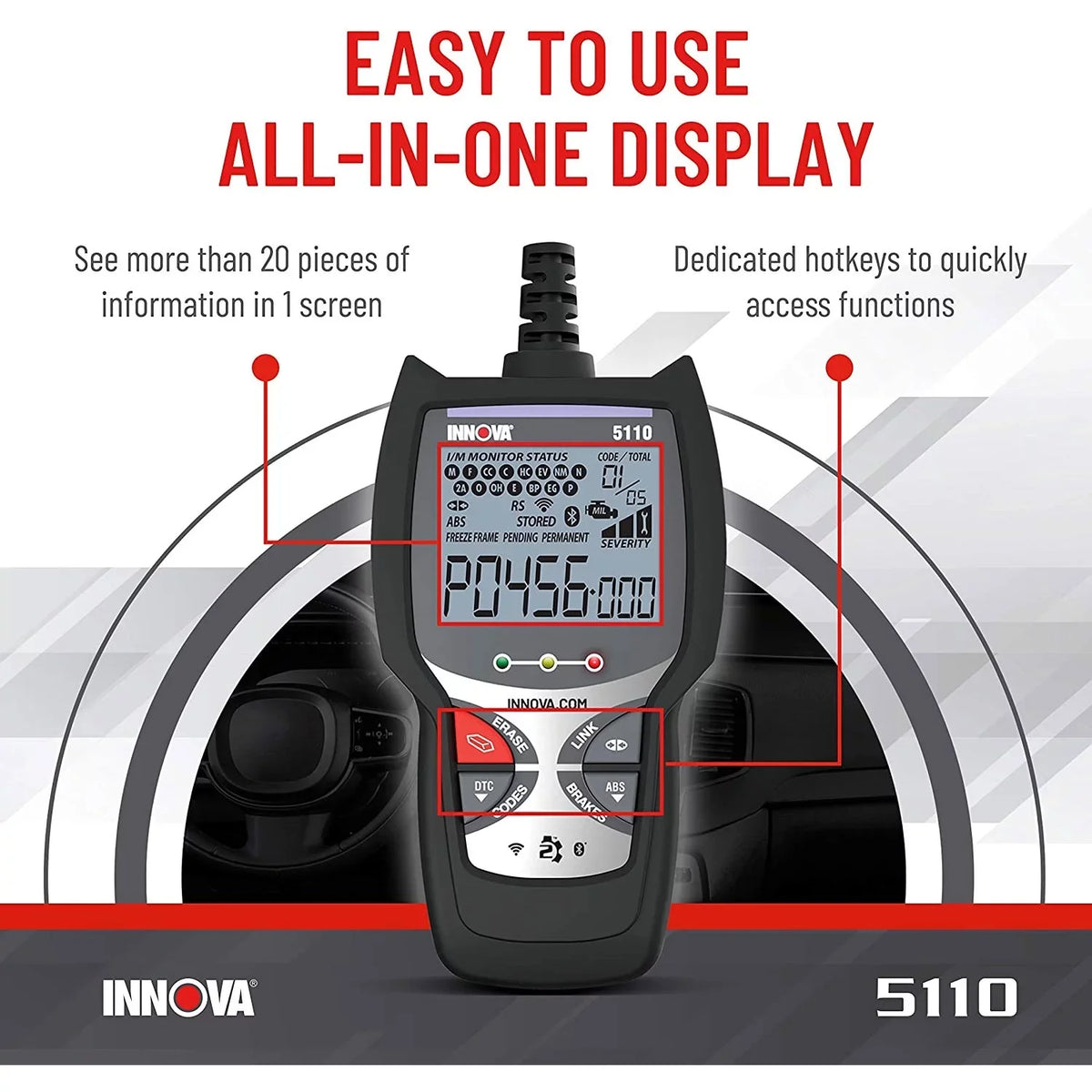 Tool INNOVA WiFi Code Diagnostic Bluetooth CarScan Automotive 5110 Scan Reader