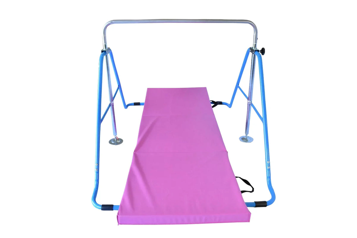 for Bars Bar Monkey Training Mat Expandable Bar Folding Kids Blue Climbing Gymnastic Bar Height Kip Horizontal Tower Gymnastics with Fitness Kip Adjustable