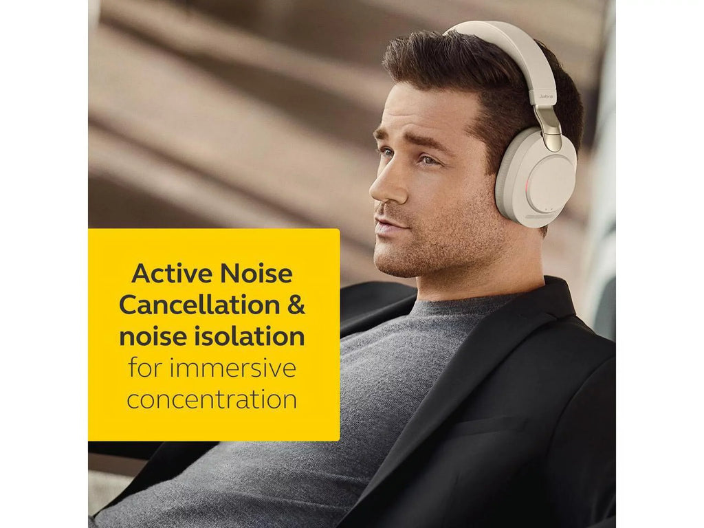 Jabra 85 Beige Evolve2 USB-C Music MS Wireless - Teams Headphones Stereo / - Headset