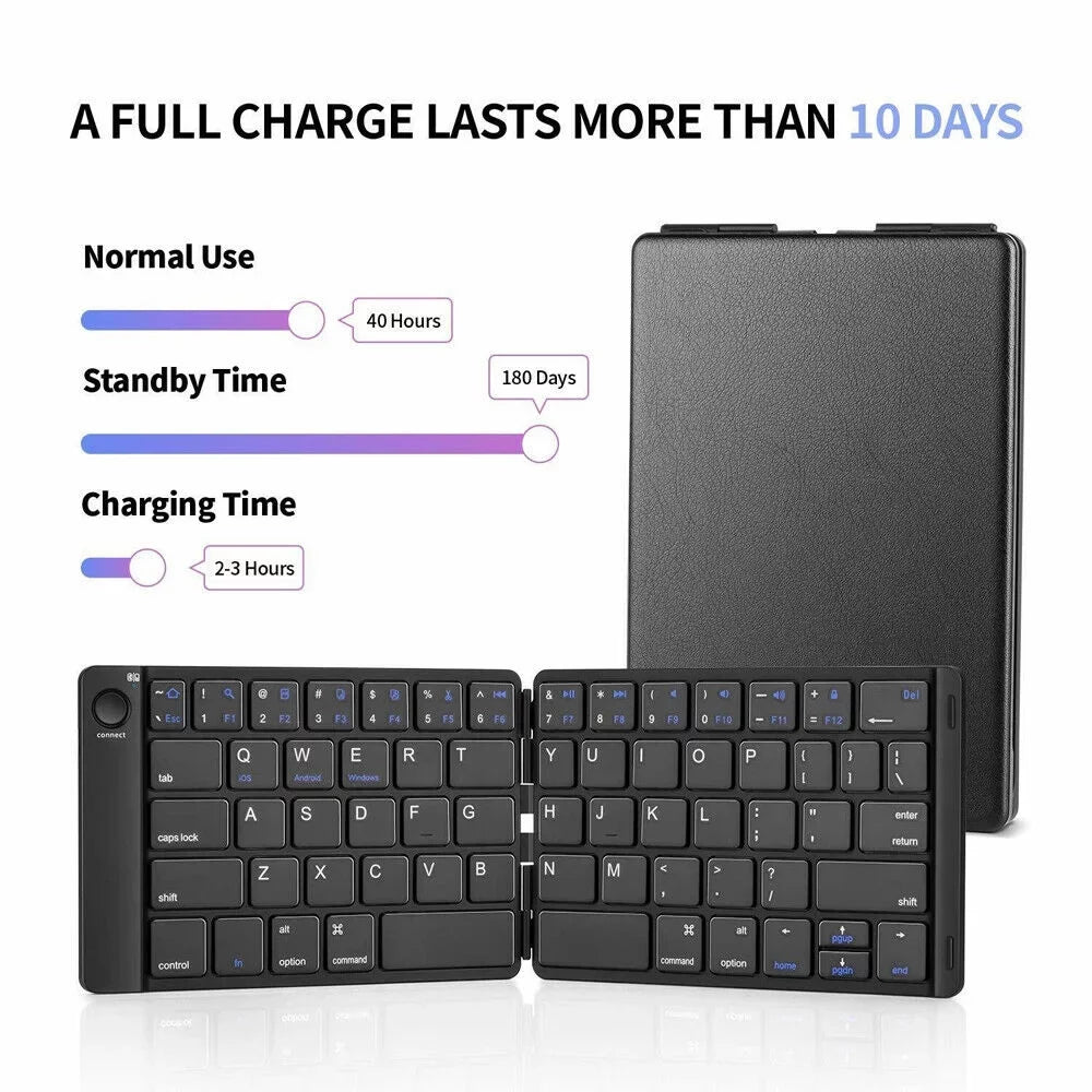 iPad Foldable Mac PC Mini iPhone Android Keyboard Bluetooth Samsung Keyboard Phones Tablet Wireless for Universal