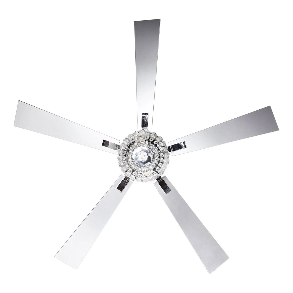 Bulb Ceiling Inches Nickel 5 Fan Parrot Ceiling Fan Included and Brushed Uncle with Reverse and Crystal Not Chandelier Fan Ceiling with 48 Blades, Remote Modern 2 Light