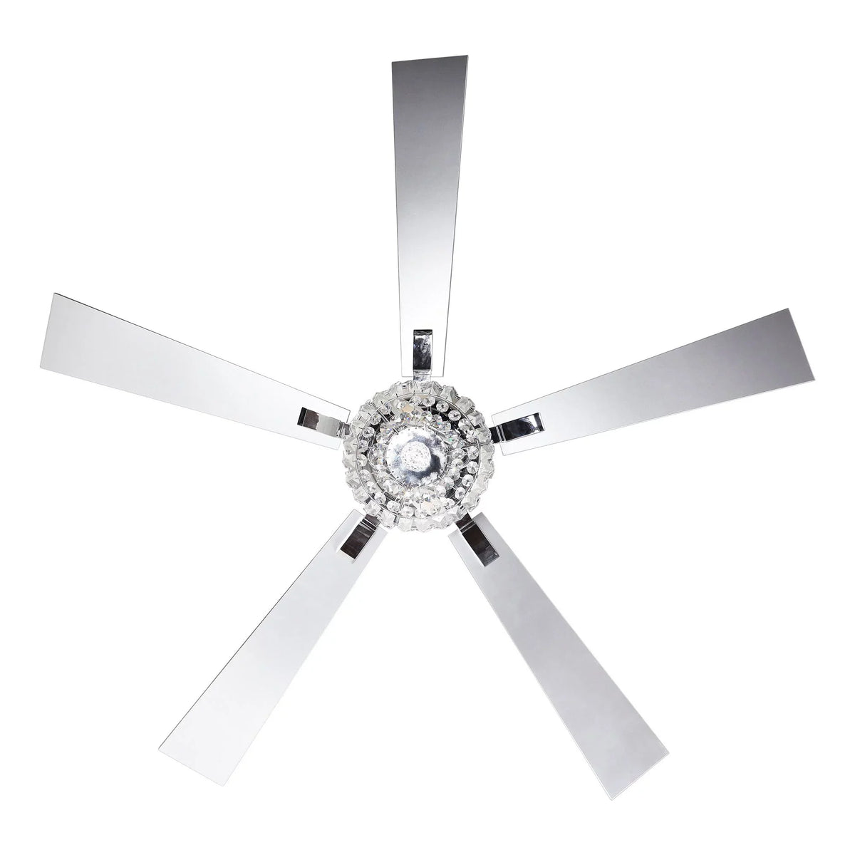 Bulb Ceiling Inches Nickel 5 Fan Parrot Ceiling Fan Included and Brushed Uncle with Reverse and Crystal Not Chandelier Fan Ceiling with 48 Blades, Remote Modern 2 Light