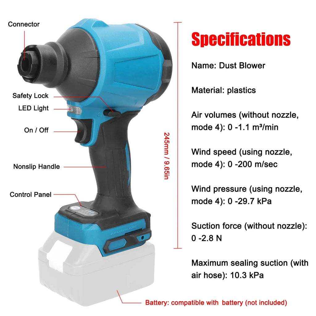 for Narrow-space Air Dust Cleaning. Effective Rechargeable Electric Blowing Inflator Cordless and - Dust moobody Machine