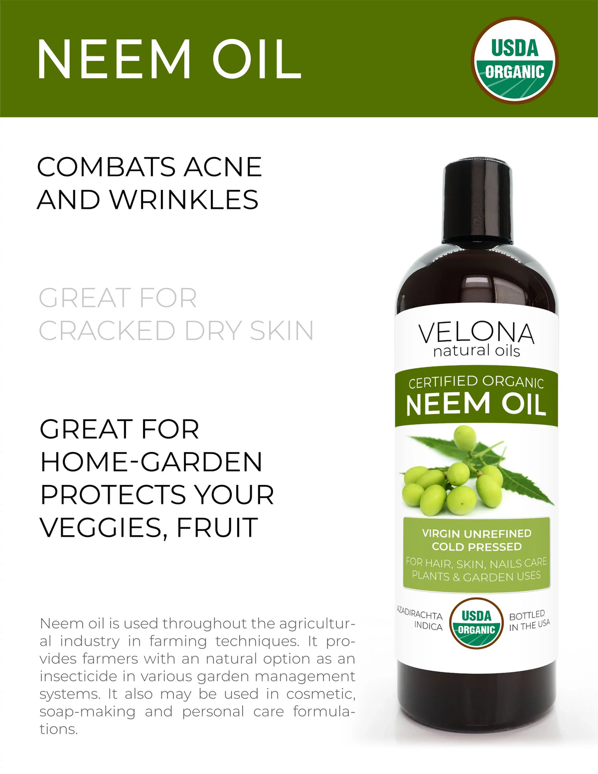 Certified Oil Velona Pressed oz Use Virgin, Care Unrefined, Cold Results - | | Hair, - Carrier Neem Today and Skin | Organic | 100% Natural Enjoy Oil Pure 32 USDA Body and