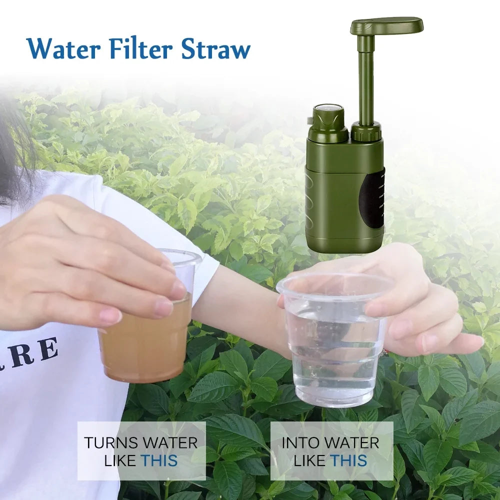 Filter Family Preparedness Emergency Straw System Lixada Water Camping Hiking for