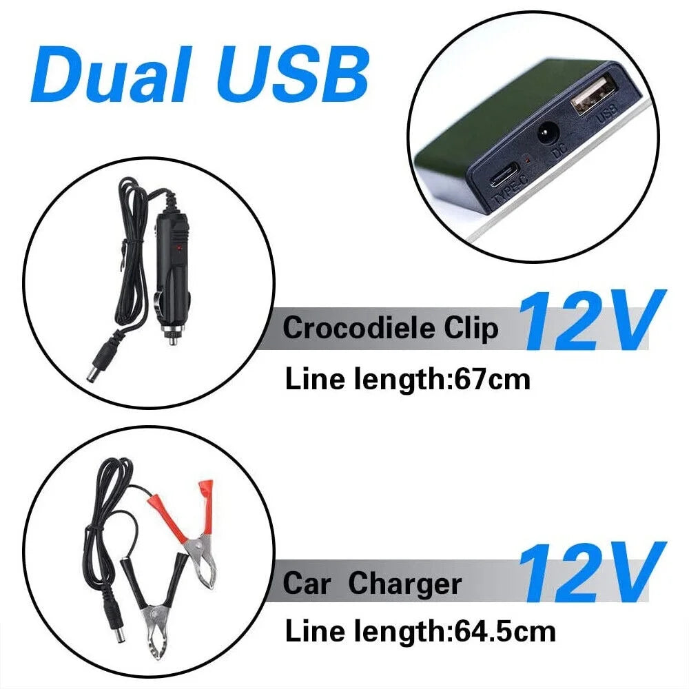 '- Charger Powered 22W Charge Solar RV, - Charger & Intelligent Automobile Panel-Built Solar etc… 12V Portable Maintainer MDHAND Battery in for Controller-Solar Car