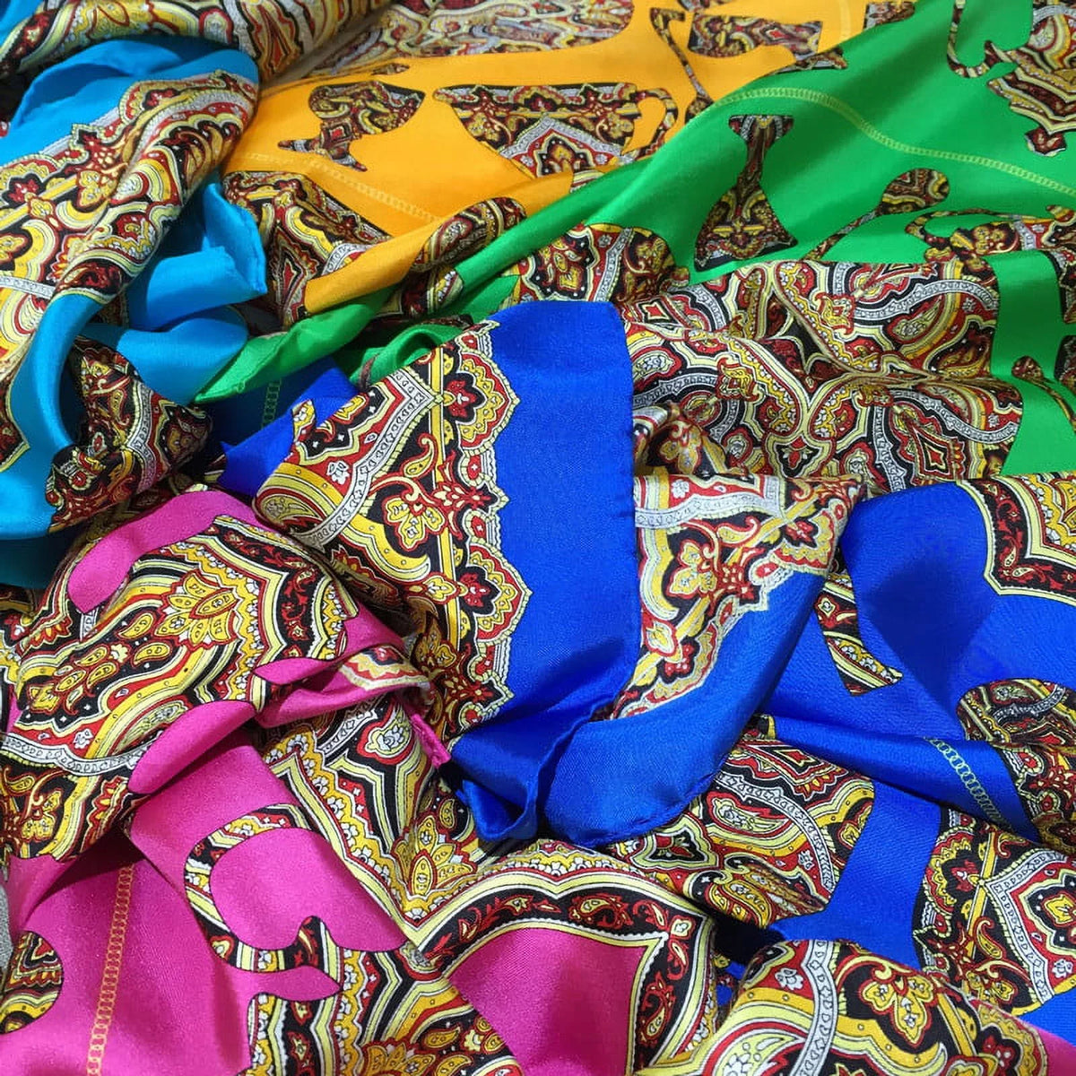blue Noble inch Silk of Shawl 6x36 Dark Heritage Traditions Silk Faberge Shawl Square