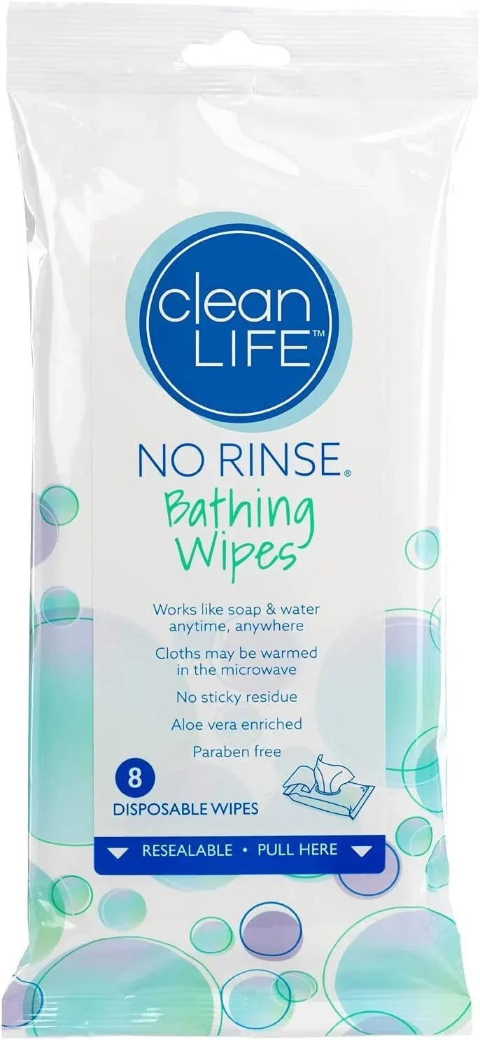 (5 and Cleanlife Hypoallergenic - Wipes)" Deodorizing Wipes Latex-Free for Maximum "Bathing Products and (8 Microwaveable, Premoistened Vera Cleansing Pack), and Aloe by Enriched