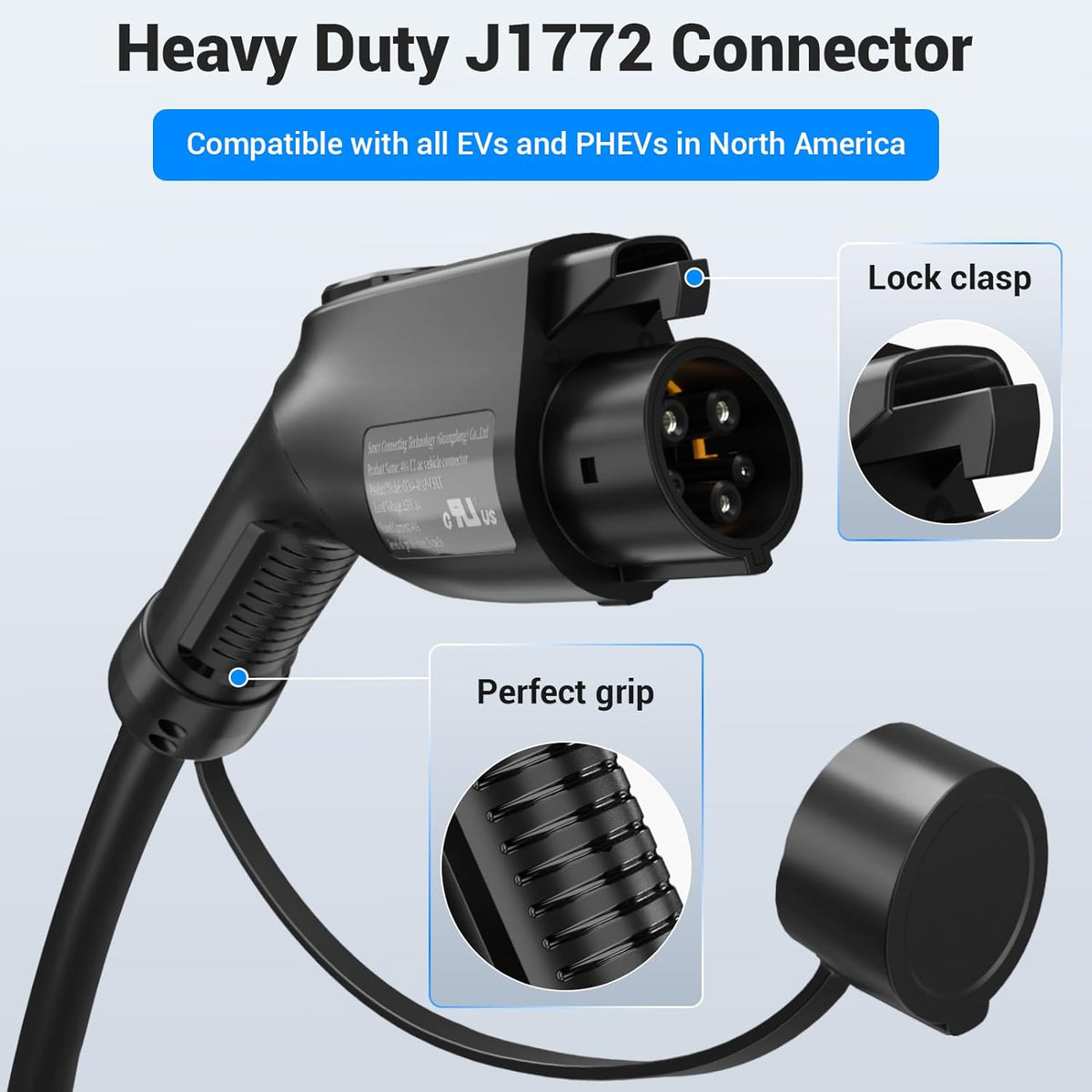Fast Electric EV with Charger, Station Home Hardwired GODIAG Wall-Mount Car 25ft 40Amp/9.6kw Cable Charging Indoor 2 240V Level Outdoor