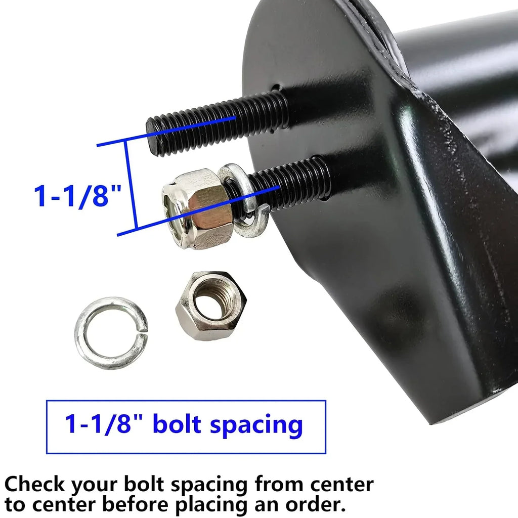 Length 1-1/8" Bolt Bracket Loaded Spring 30" Mudflap Trucks Hanger Semi Holder Spacing for Flap Mud Straight POWERWORKS Set