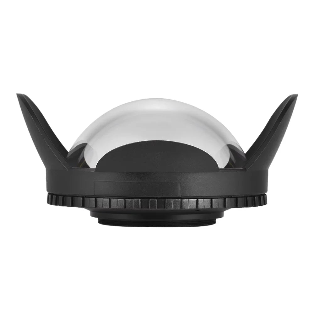 200mm Camera Lens 60m/ 67mm Shade Underwater Waterproof 197ft Adapter for Camera Port Round Cover MEIKON Case Wide Housing Fisheye Diving Dome Angle