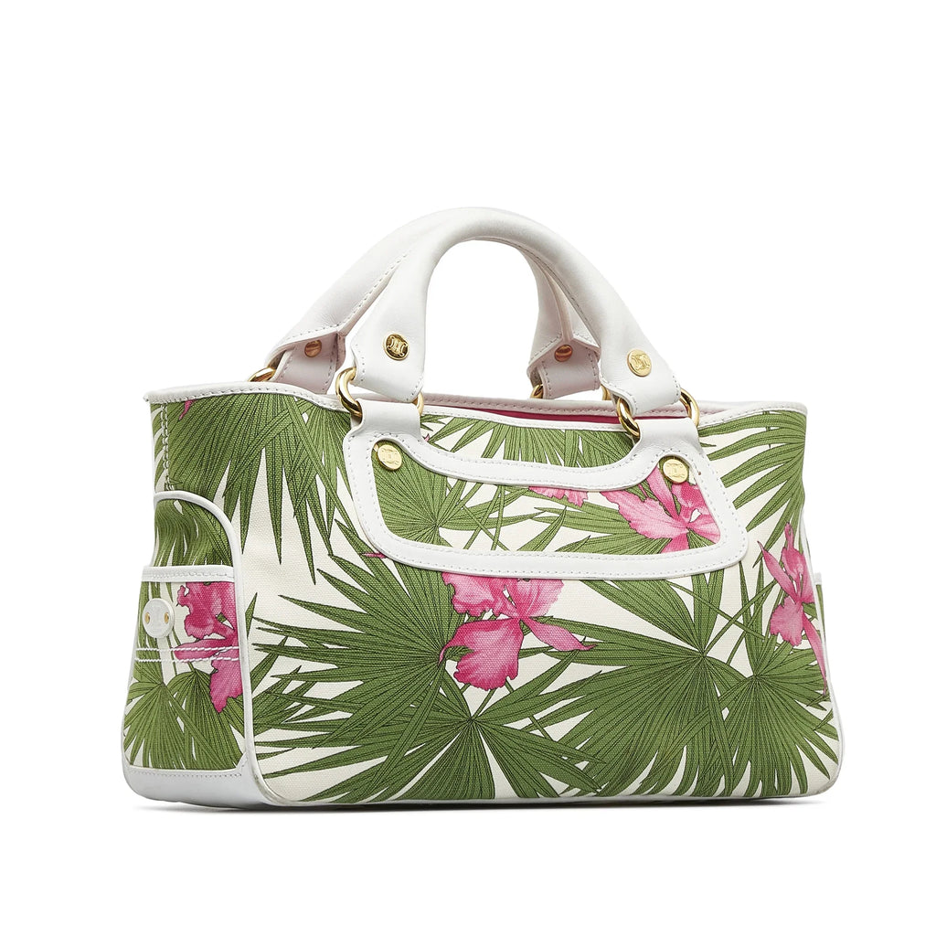 Handbag Fabric Green Boogie (Good) Celine Unisex HandleBag Pre-Owned Canvas Authenticated Top