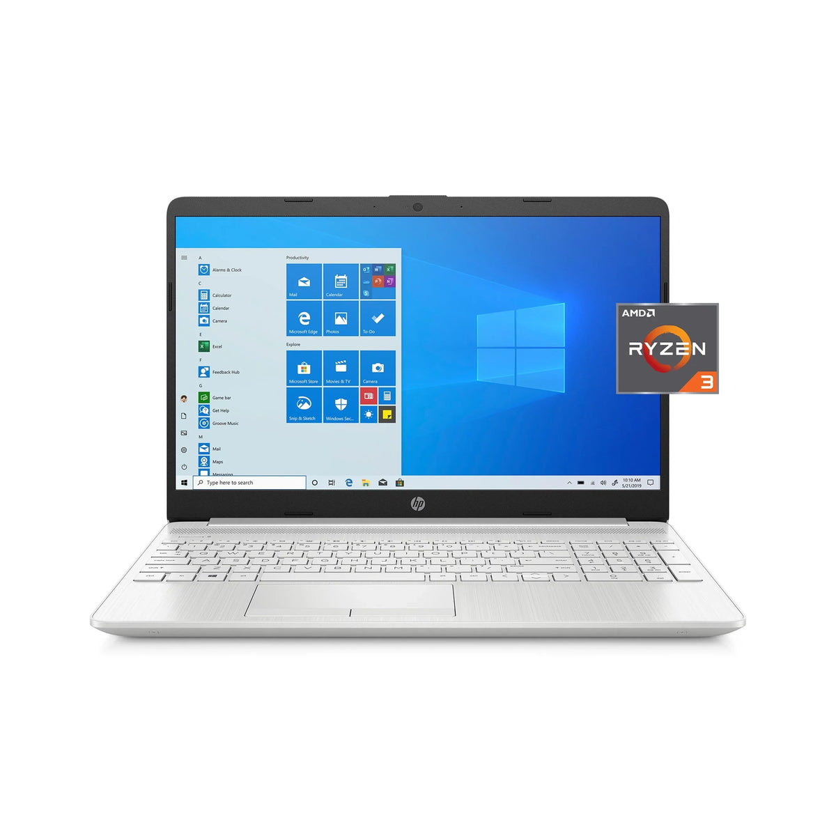 3 (Used) 4GB 2.6GHz SSD AMD Silver 3250U HP Ryzen™ 1TB+128GB 15-GW0010 15.6" Win10H,Natural