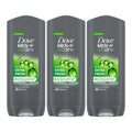 Extra Face Refreshing Fresh Ml Men Micromoisture 24-Hour And Of Wash 3-In-1 3 With Men Body Dove Pack Wash Care Nourishing For + Technology Body Hair, 400