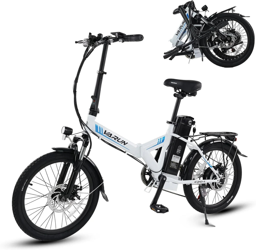 Ebike VARUN Speed 500W for 48V Folding 20MPH Electric Stylish and Lithium 40 Bike 20" Miles - Battery Range Wheels, with
