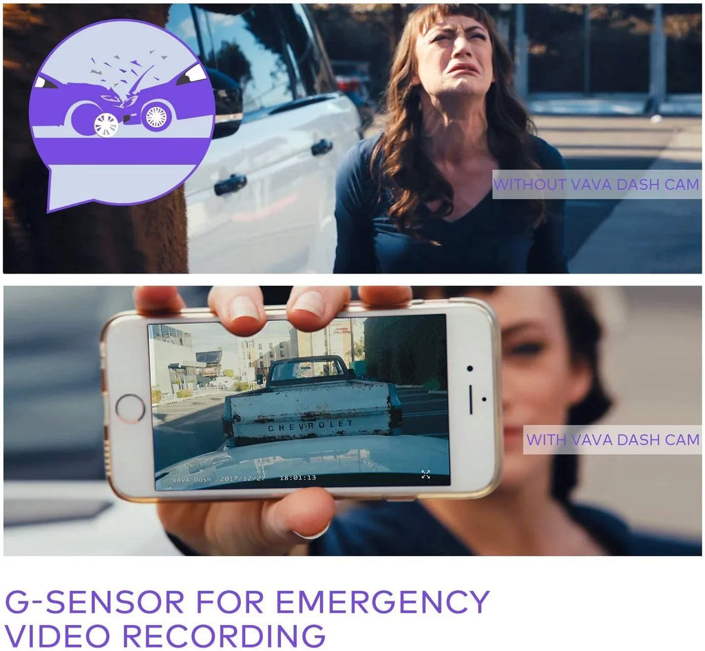 Mode Cam Sensor Vision | G-Sensor Dash | Sony Night | 128GB GPS Support Recorder Dash VAVA 1920X1080P@60Fps Wi-Fi with | Camera | | | Max Car Dashboard Parking Camera