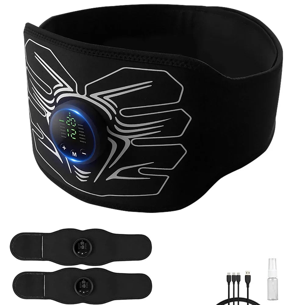 Muscle for Office Machine,Abdominal Ab Home Equipment Portable Stimulator Fitness Workout Toning Abdomen Stimulator,Ab Belt ABS Workout