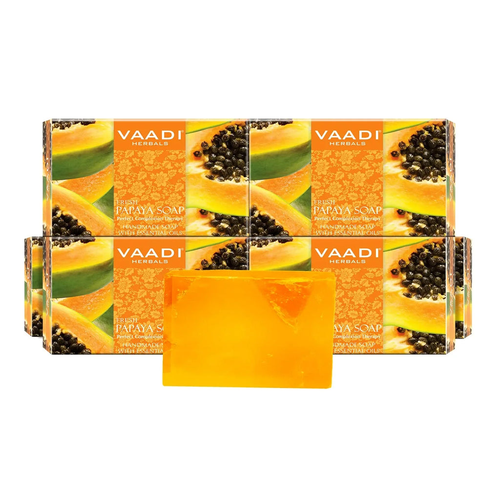 Of Fresh Herbals 75G Papaya (Pack Soap, 6) Vaadi