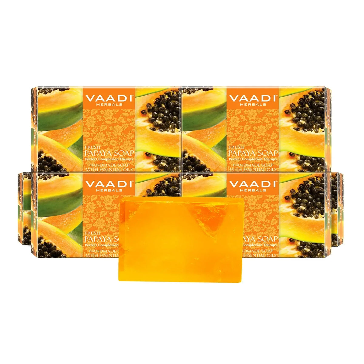 Of Fresh Herbals 75G Papaya (Pack Soap, 6) Vaadi