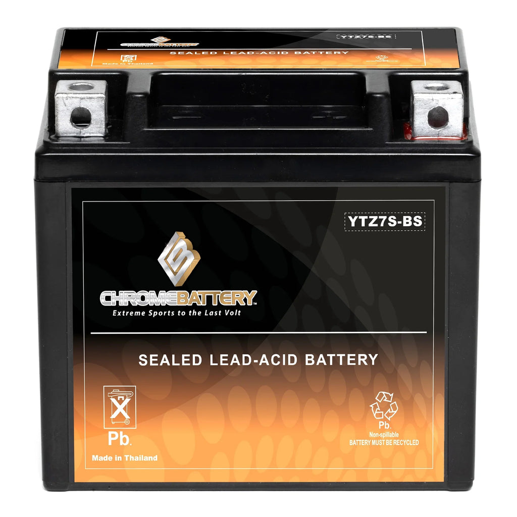 Years Chrome Year Gas 90 Battery 12 Battery YTZ7S-BS Fsr450 (YTZ7S Motorcycle 08) Volt,6 Until for 450cc Gas (all CCA) Ah,