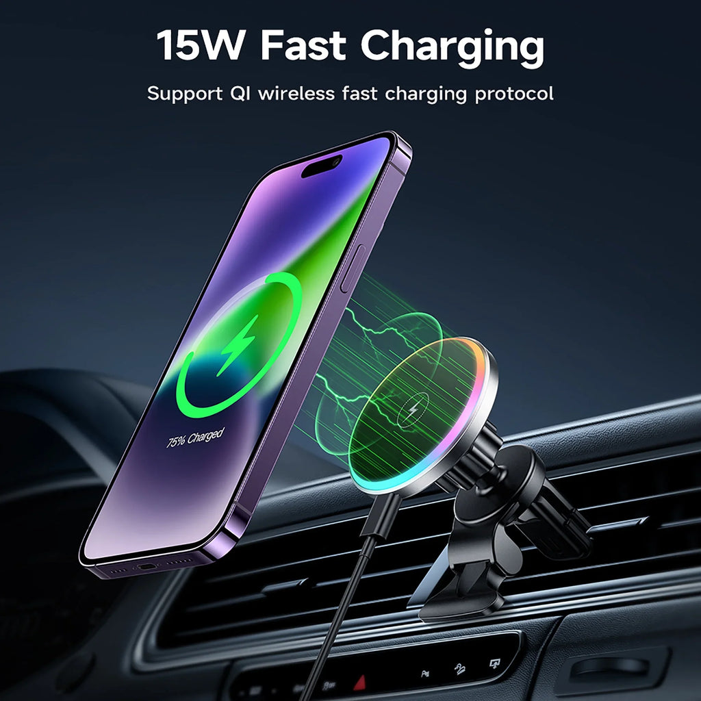 Charger Air for Charging iPhone,Samsung,Huawei,etc QI HOCO Car Wireless Magnetic Phone Holder Mount Vent Compatible Car Fast 15W