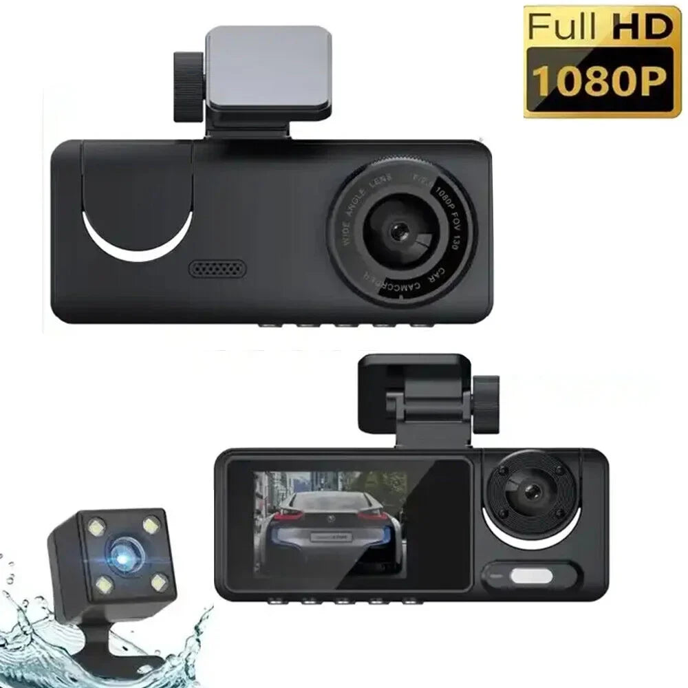 G-sensor Cam Lens 1080P Front/Rear/Inside Dash HD Car Dual Camera Video Recorder Paddsun