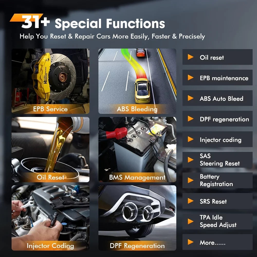 NT809BT Scanner Auto OBD2 Active Bluetooth Test Diagnostic Control Scanner Maintenance Analyzer Car Services Tool Scanner Automotive 30 Foxwell Automotive Code OBDI Scan Advanced Reader Bi-directional