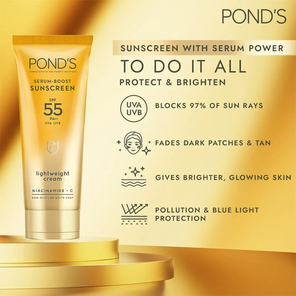 and fade with POND'S patches Serum sunscreen boost dark and Serum of NIACINAMIDE-C SPF power 55 the 50g prevent