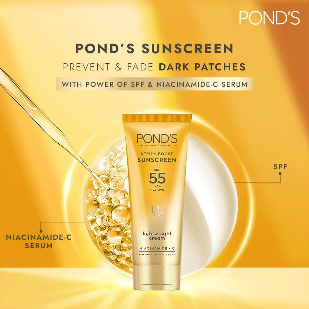 and fade with POND'S patches Serum sunscreen boost dark and Serum of NIACINAMIDE-C SPF power 55 the 50g prevent