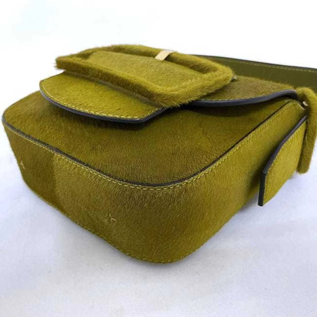 TORY Flap Harako Green Leather Bag Burch Half Pre-Owned (Good) BURCH Women's Moon Tory Belt
