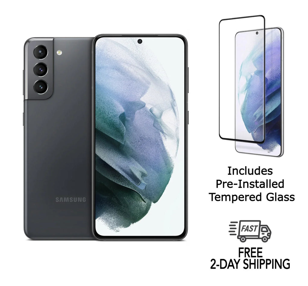 128GB with Phantom Samsung S21 Gray G991U Galaxy Screen Unlocked) 5G (Fully Refurbished Protector