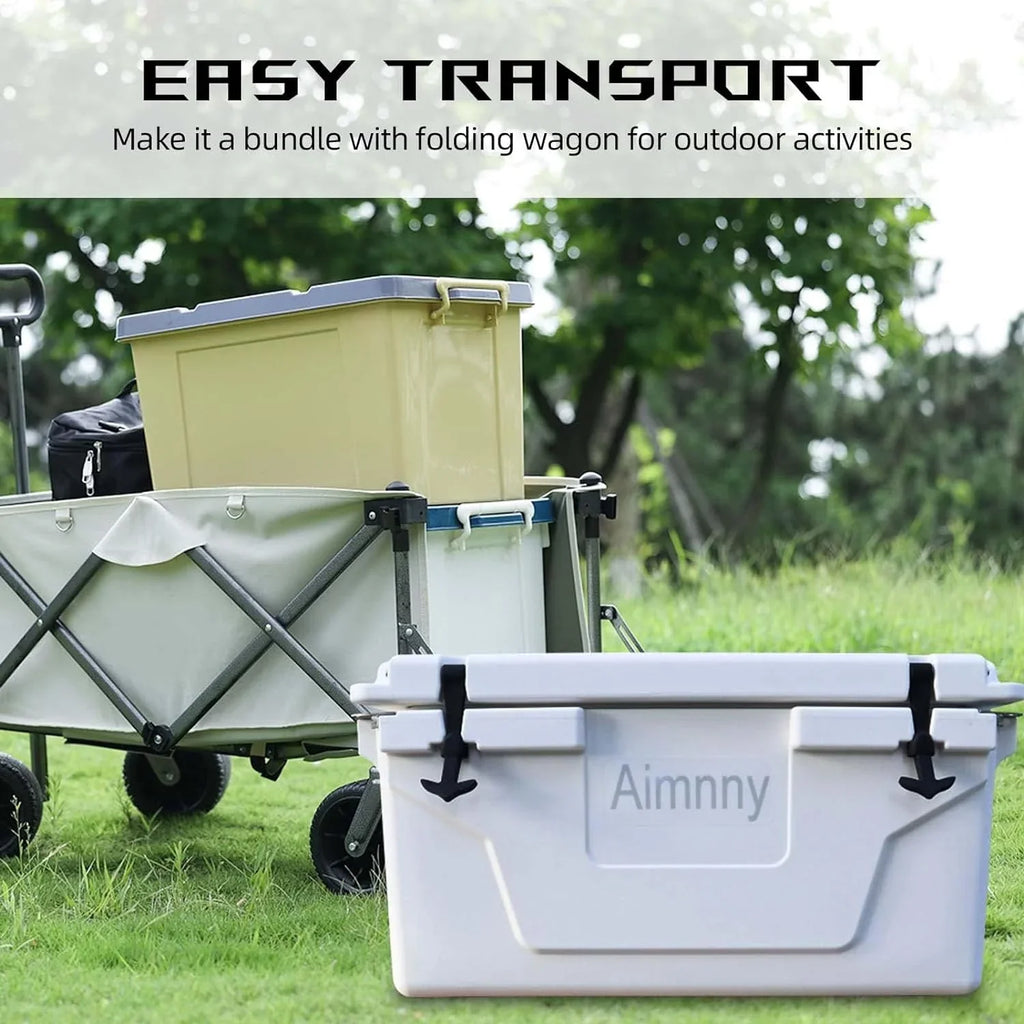 Box Cooler Chest 65QT, Portable Ice Insulated Capacity Extra Large