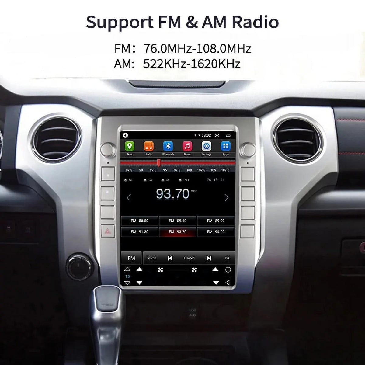 For Auto Android Tundra 2014-2020 , , Player Carplay Car Multimedia Head Toyota 4GB+64GB Radio Stereo Inch Car Built-in Unit Android 12.1