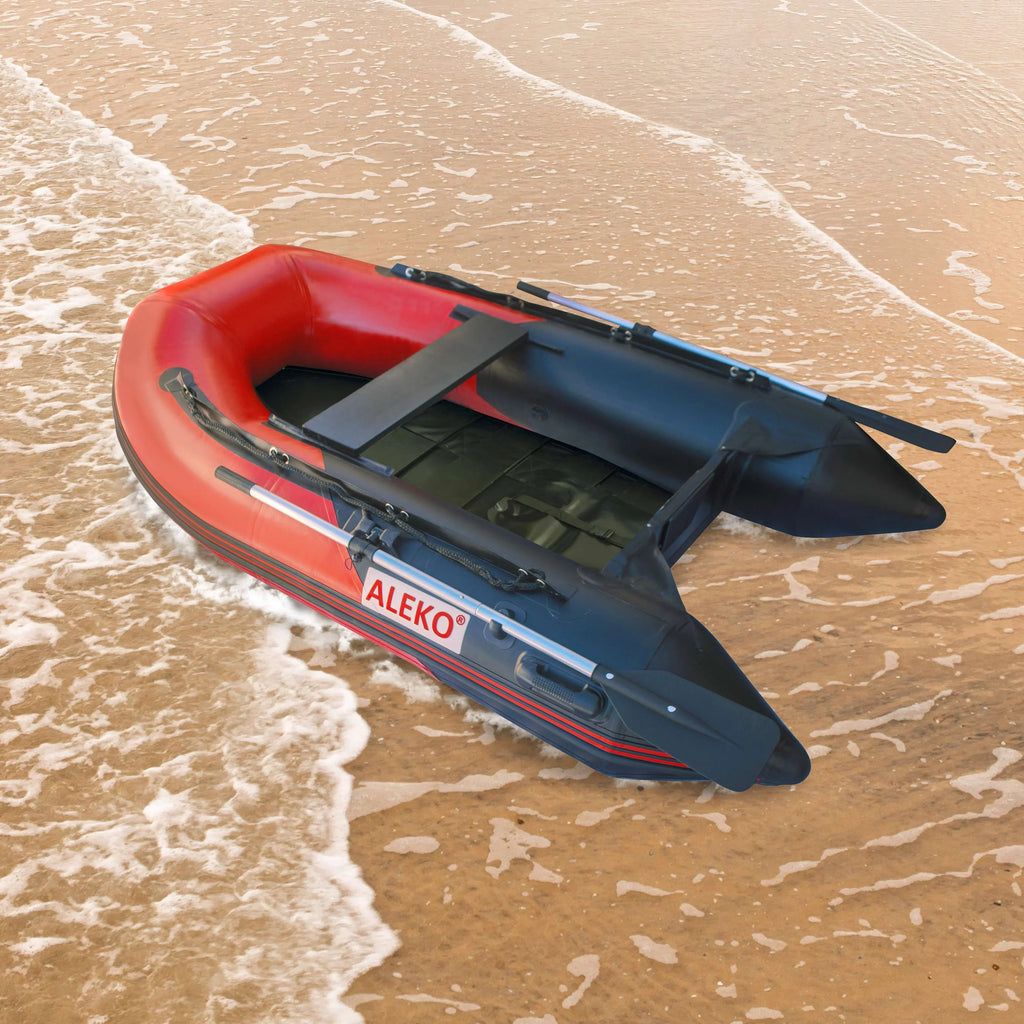 8.4 Red Pre-Installed 3-Person Floor and - - Slide - Boat - Inflatable Feet