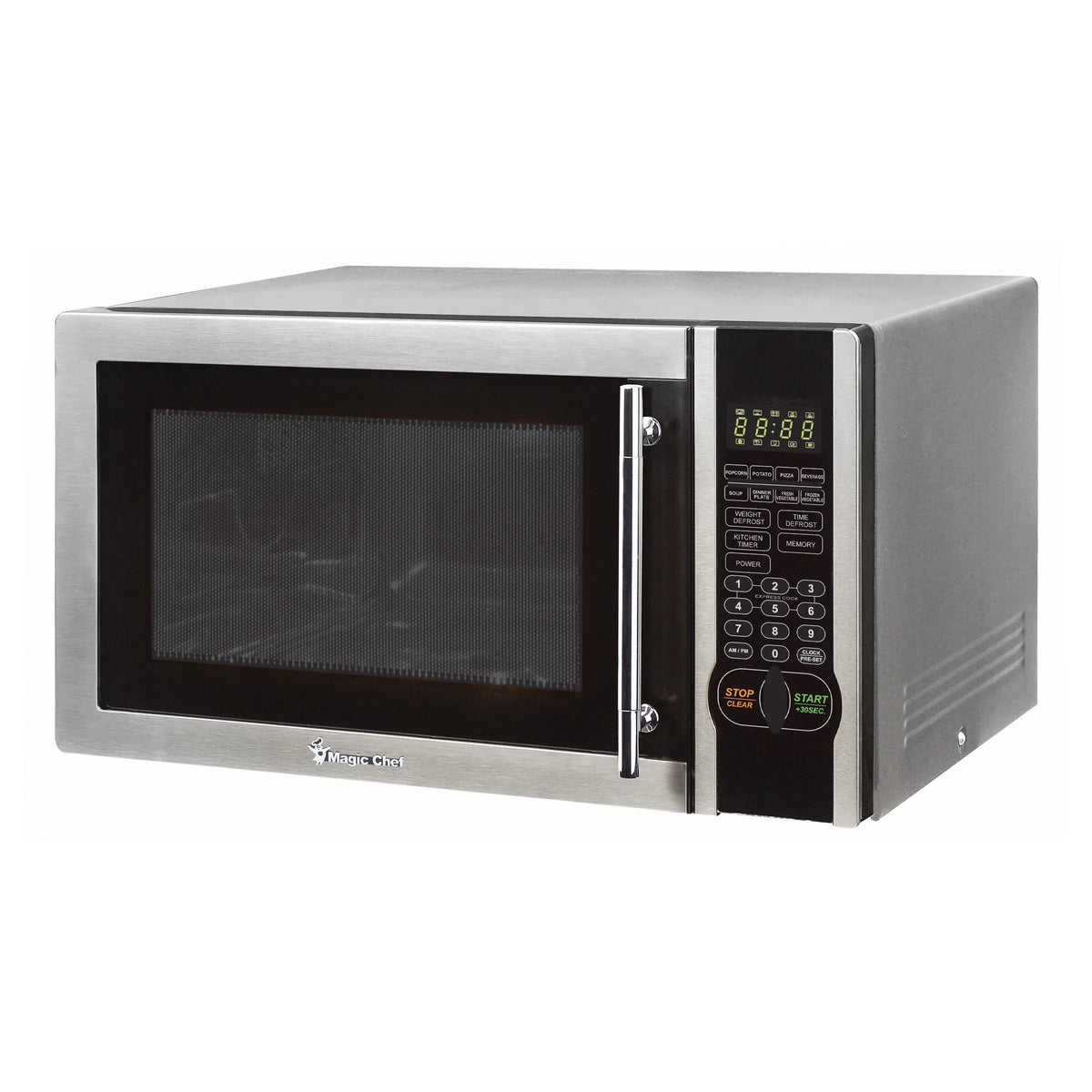 Oven Chef Handle, 1000W Steel New1.1- Magic Door Microwave Stylish Cu. with Countertop ft. Stainless
